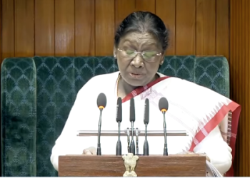 President addresses the joint sitting of both houses of Parliament on the first day of Budget session