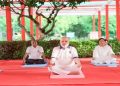 Home Minister Amit Shah performed Yoga in Ahmedabad