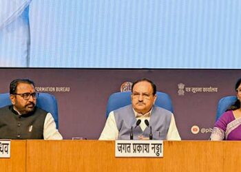 Health Minister, J P Nadda Addressed A Press Conference On 100 Days Achievements Of MoHFW