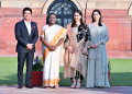 Sachin Tendulkar, family meet President Droupadi Murmu at Rashtrapati Bhavan