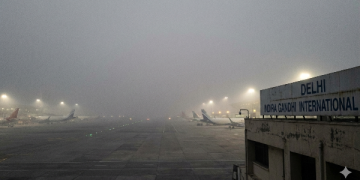 Flights and trains cancelled due to low visibility