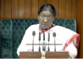 President addresses the joint sitting of both houses of Parliament on the first day of Budget session