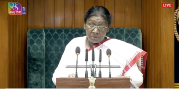 President addresses the joint sitting of both houses of Parliament on the first day of Budget session