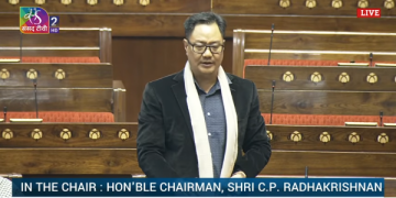 Union Minister Kiren Rijiju accuses Congress party for stalling proceedings in Lok Sabha