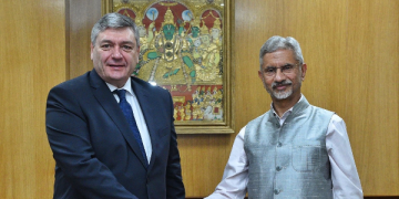 EAM Dr S Jaishankar meets Deputy Foreign Minister of Russia Andrey Rudenko