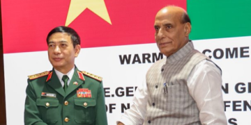 Raksha Mantri congratulates General Phan Van Giang on his appointment as Deputy PM & Defence Minister of Vietnam