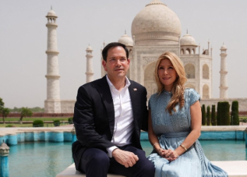 US Secretary of State Marco Rubio visits Taj Mahal