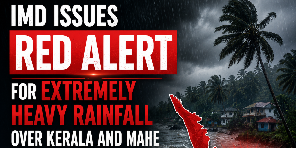 IMD issues red alert for extremely heavy rainfall over Kerala and Mahe