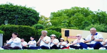 EAM Jaishankar Performs Yoga at Nehru Park, New Delhi