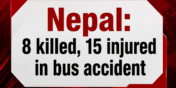 Nepal: 8 killed, 15 injured in bus accident