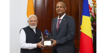 PM Modi Conferred Seychelles’ Highest Honour ‘Guardian of the Blue Horizon’