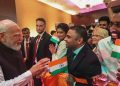 Indian diaspora accords  warm welcome to PM Modi upon his arrival in Slovakia