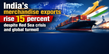 India’s merchandise exports rise 15 percent despite Red Sea crisis and global turmoil