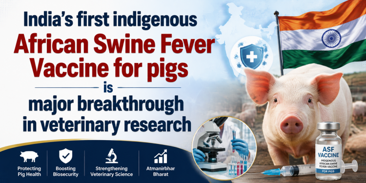 India’s first indigenous African Swine Fever Vaccine for pigs is major breakthrough in veterinary research