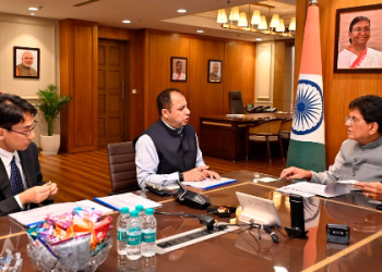 Union Minister Piyush Goyal holds meeting with Check Point Software CEO Nadav Zafrir in New Delhi