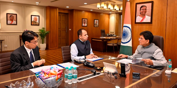 Union Minister Piyush Goyal holds meeting with Check Point Software CEO Nadav Zafrir in New Delhi