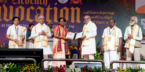 Vice President C. P. Radhakrishnan graces 11th Convocation of Central University of Tamil Nadu, Thiruvarur