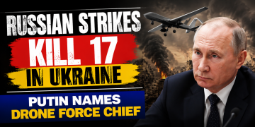 Russian strikes kill 17 in Ukraine; Putin names drone force chief