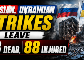Russian, Ukrainian strikes leave 13 dead, 88 injured