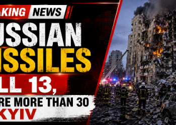 Russian Missiles Kill 13, Injure More Than 30 in Kyiv