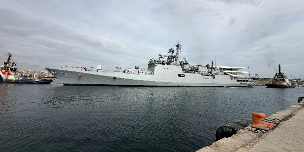 INS Trishul reaches Valencia as part of deployment to Mediterranean, Atlantic Regions
