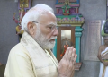 PM Modi offers prayers at Shree Vinayaka Temple in Sarojini Nagar, New Delhi