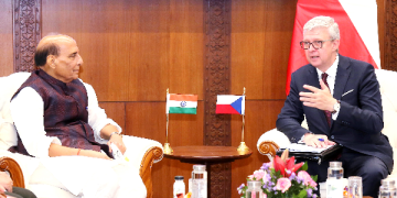 Raksha Mantri holds bilateral talks with 1st Deputy Prime Minister and Minister of Industry & Trade of Czech Republic